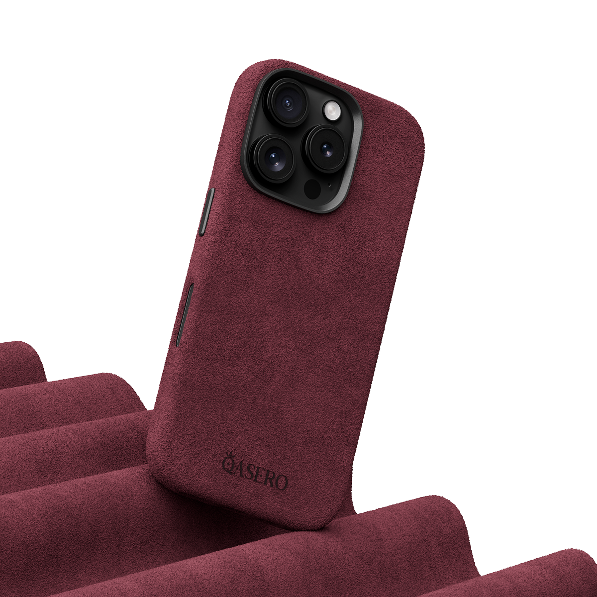 Alcantara Wine Red – iPhone 15 Pro Max Case - Image 3