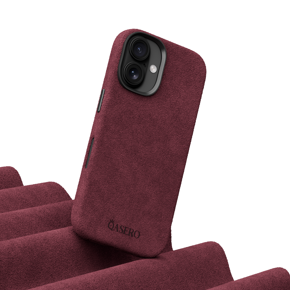 Alcantara Wine Red – iPhone 17 Case - Image 3