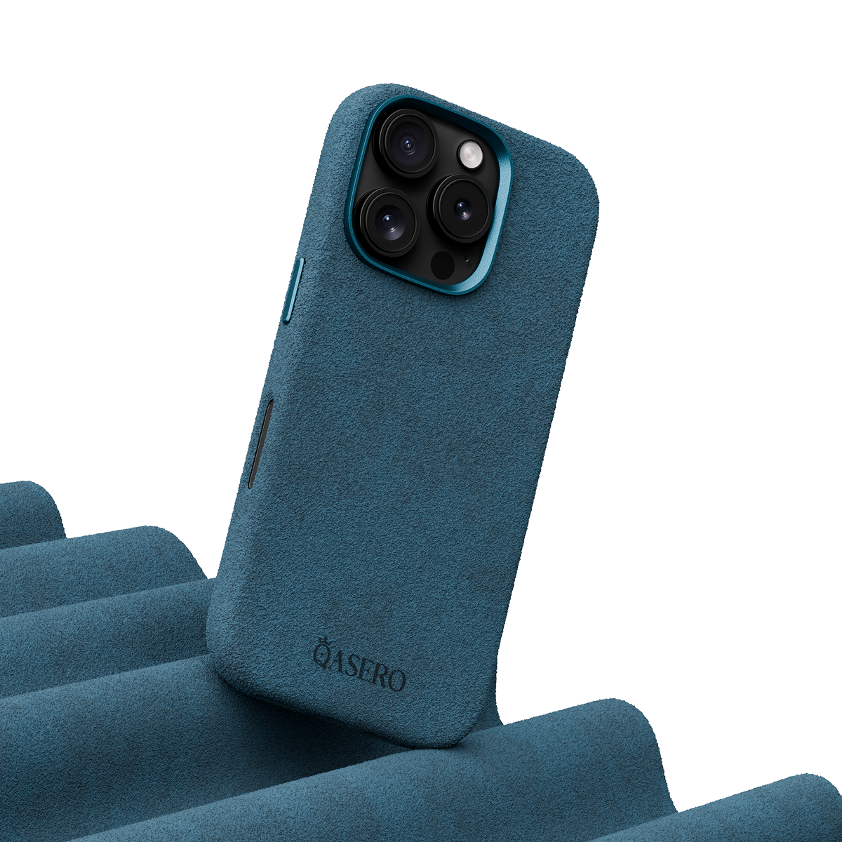 Alcantara Sea Blue – iPhone 16 Pro Max Case - Image 3