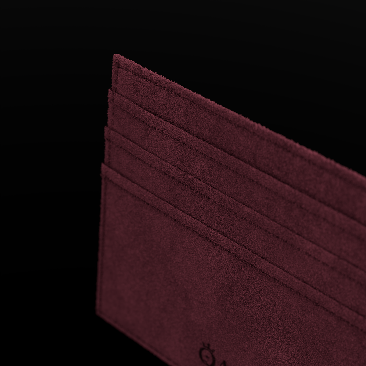 Alcantara Wine Red – Card Wallet - Image 5