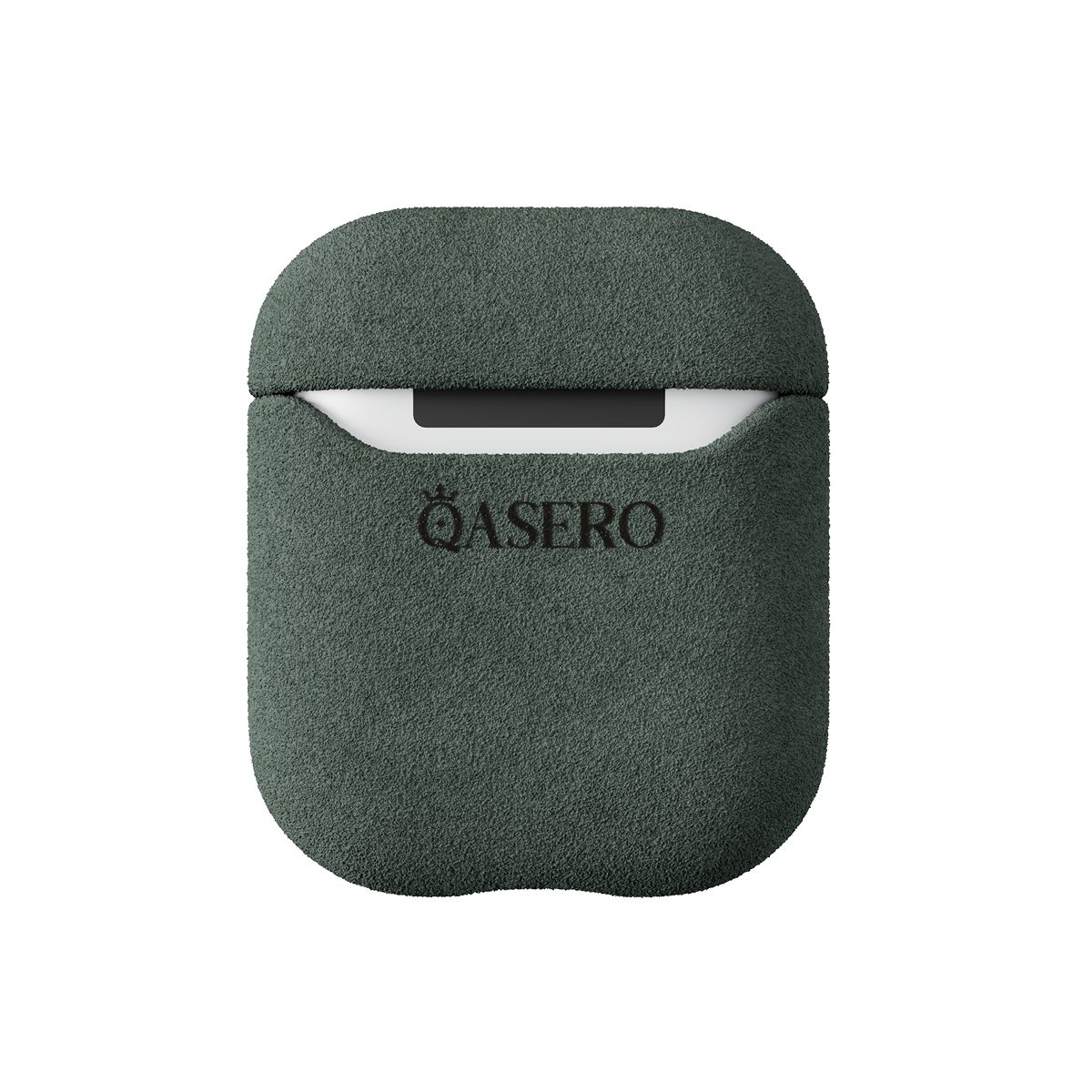 Alcantara Dark Green – AirPods 1/2 Case - Image 2
