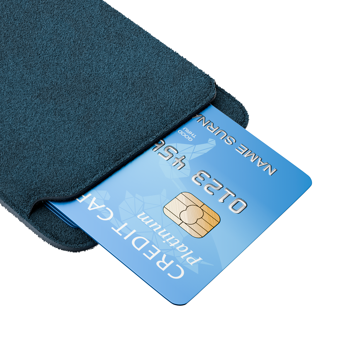 Alcantara Sea Blue – MagSafe Wallet - Image 7