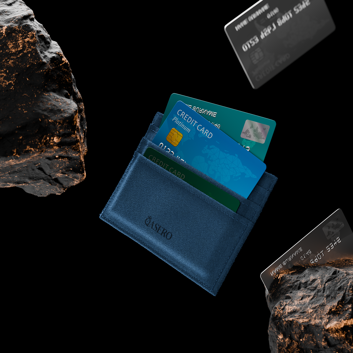 Alcantara Sierra Blue– Card Wallet - Image 4