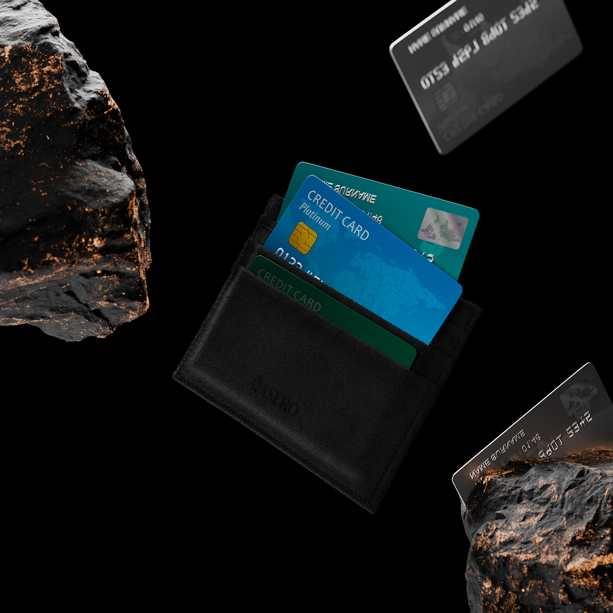 Alcantara Black – Card Wallet - Image 4