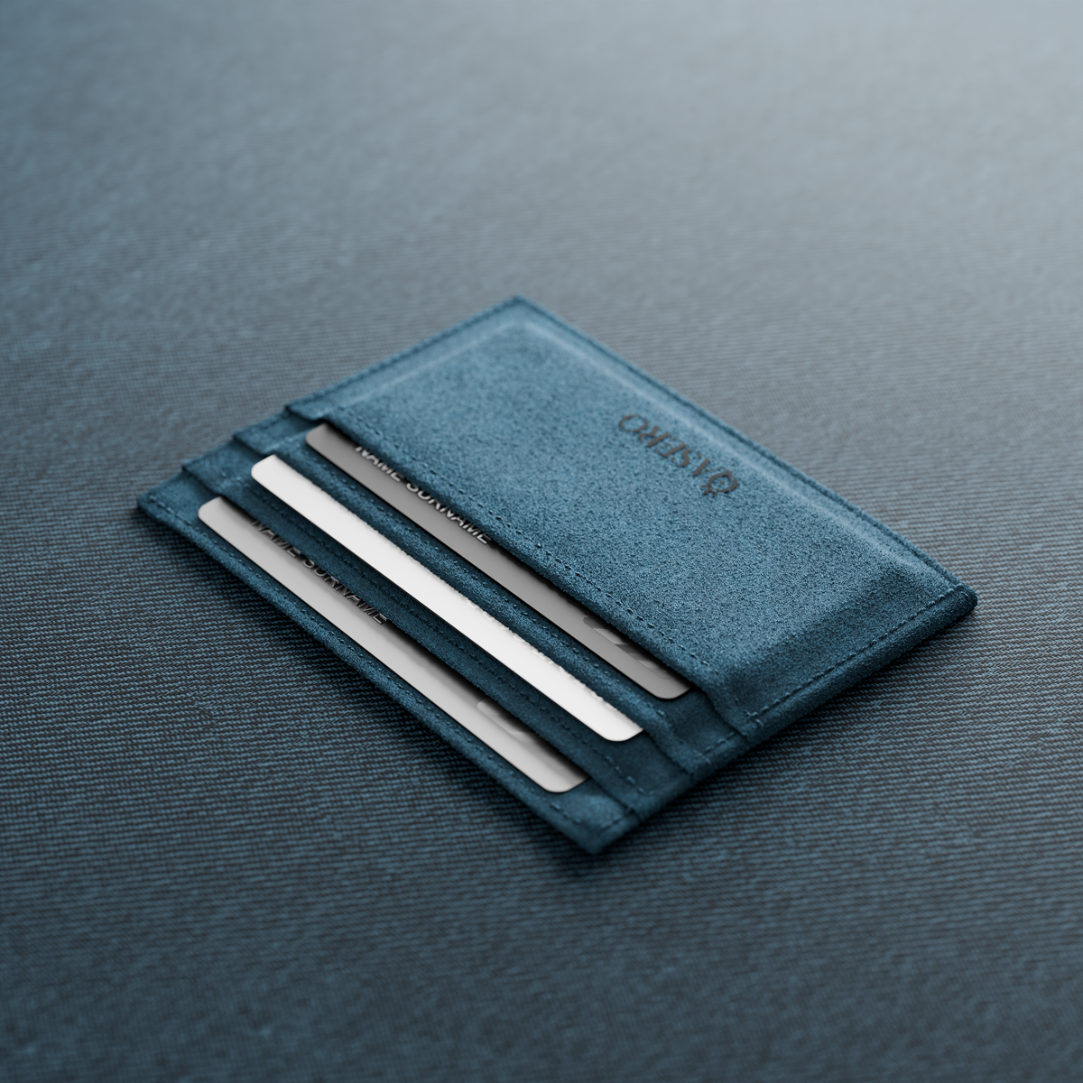 Alcantara Sea Blue – Card Wallet - Image 3