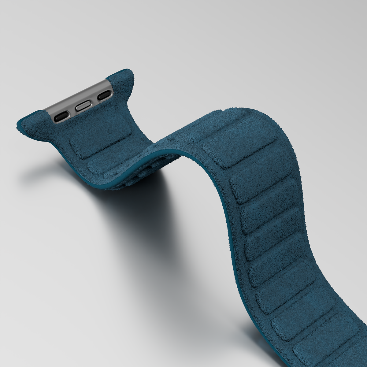 Alcantara Sea Blue – Magnetic Watch Band - Image 6