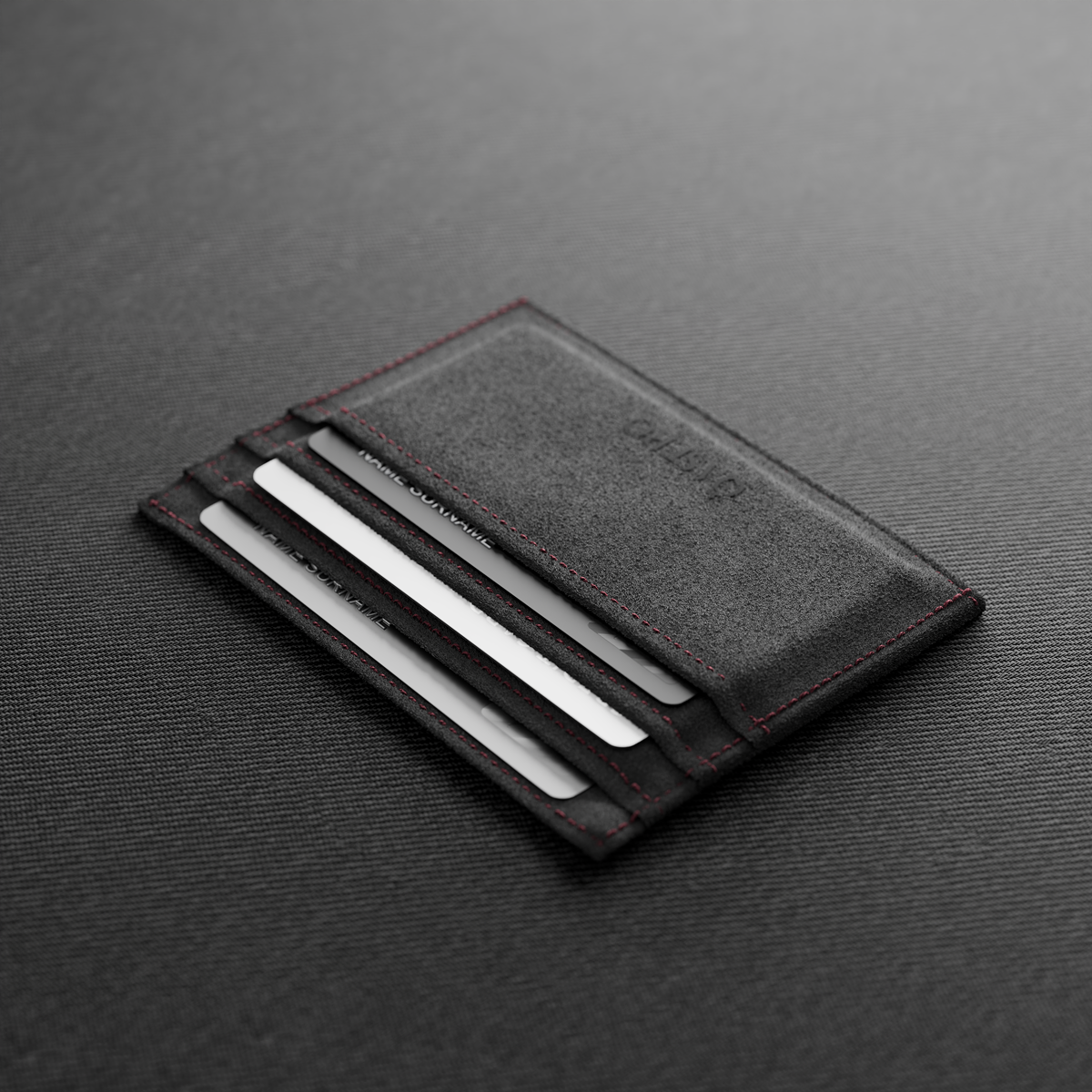 Alcantara Black – Card Wallet - Image 3