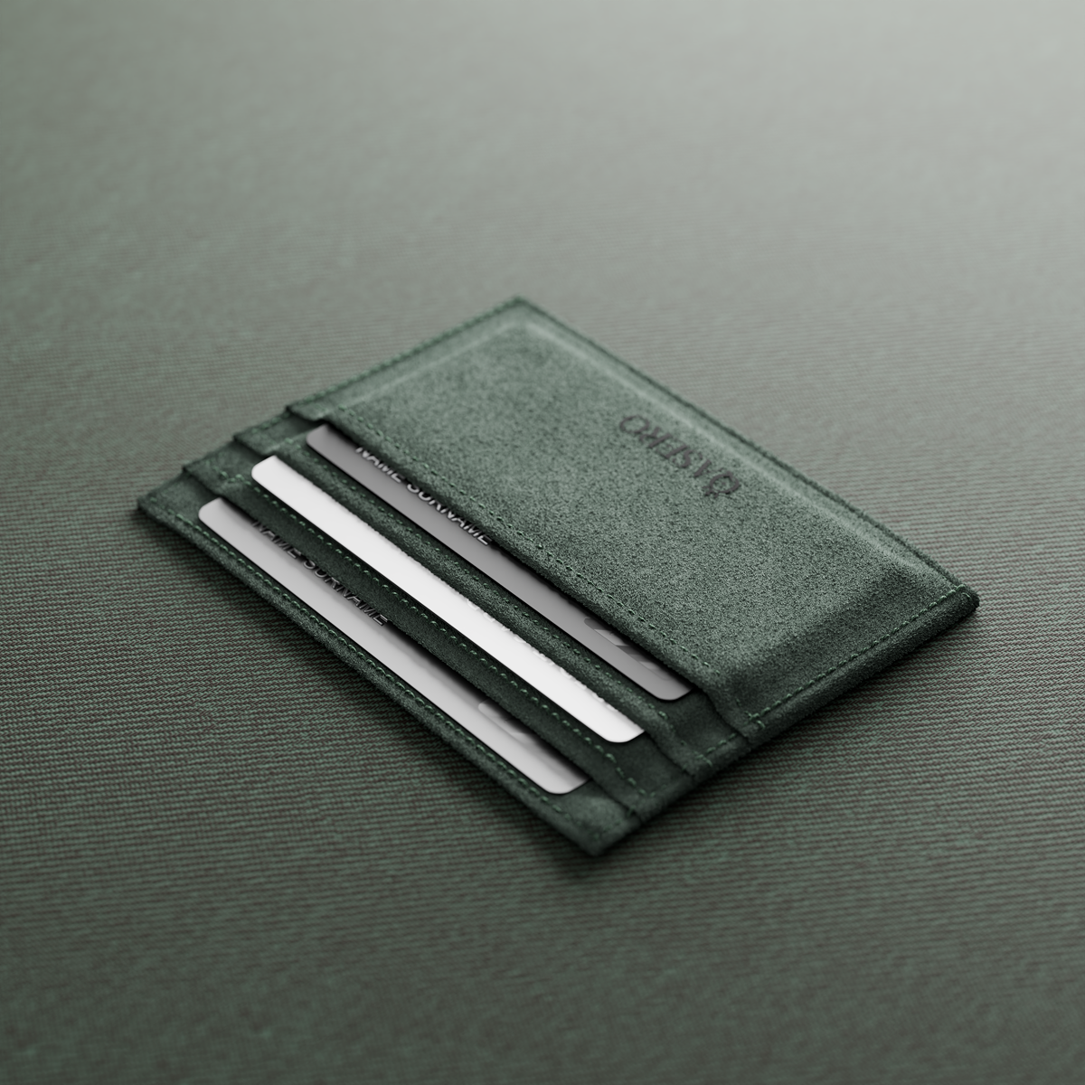 Alcantara Dark Green – Card Wallet - Image 3