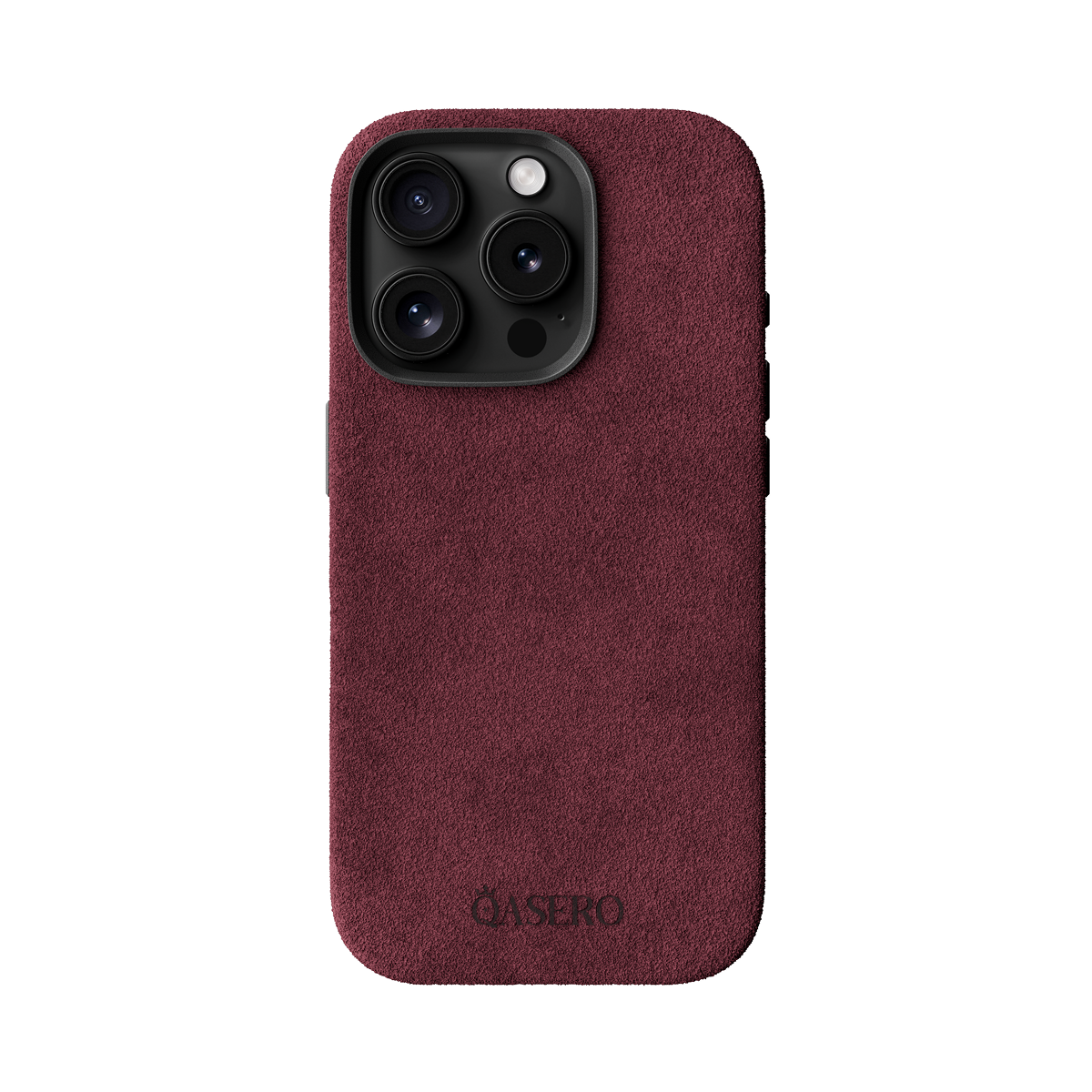 Alcantara Wine Red – iPhone 15 Pro Max Case