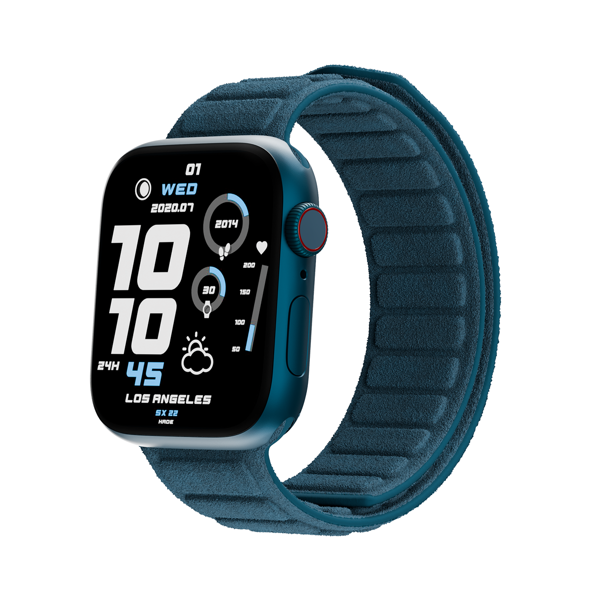 Alcantara Sea Blue – Magnetic Watch Band