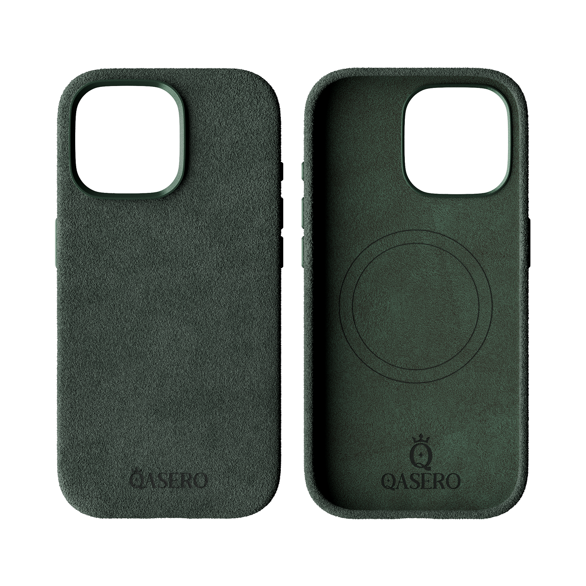 Alcantara Dark Green – iPhone 15 Pro Max Case - Image 2