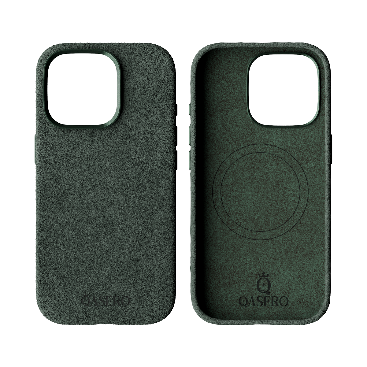 Alcantara Dark Green – iPhone 16 Pro Max Case - Image 2
