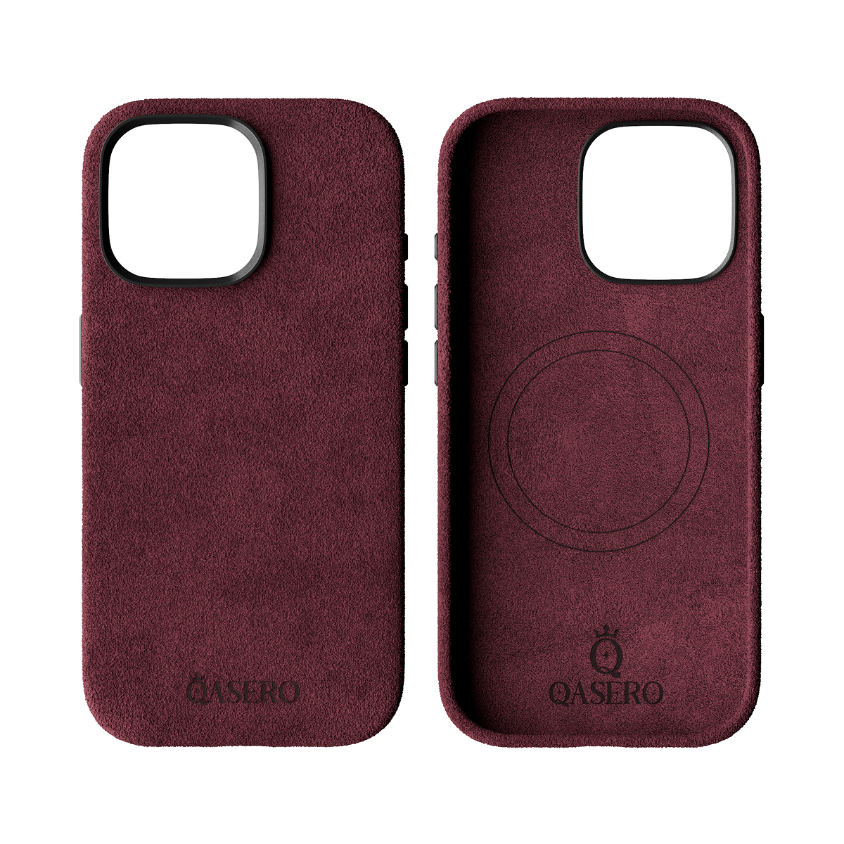 Alcantara Wine Red – iPhone 15 Pro Max Case - Image 2