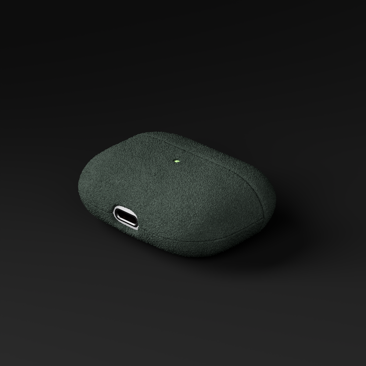 Alcantara Dark Green – AirPods Pro Case - Image 4