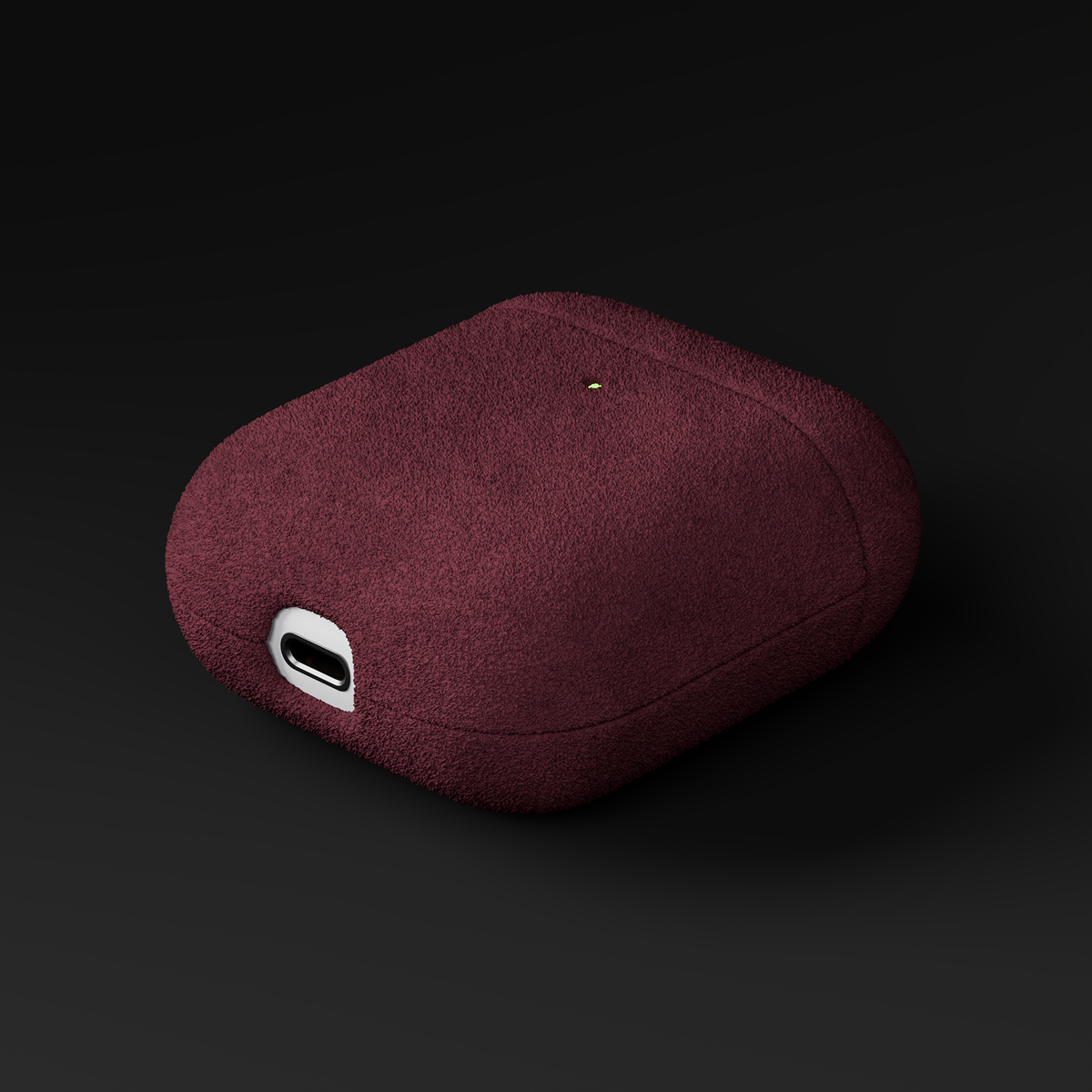 Alcantara Wine Red – AirPods 1/2 Case - Image 4