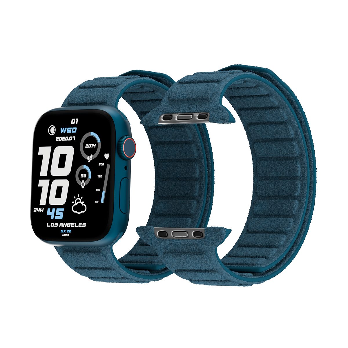 Alcantara Sea Blue – Magnetic Watch Band - Image 4