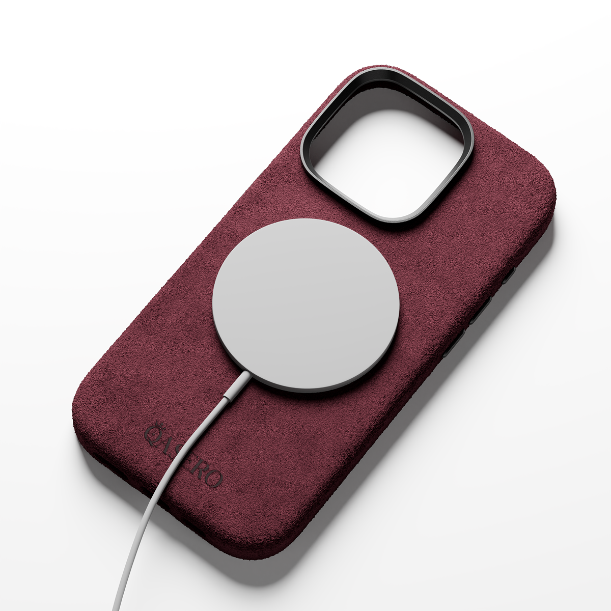 Alcantara Wine Red – iPhone 15 Pro Max Case - Image 4