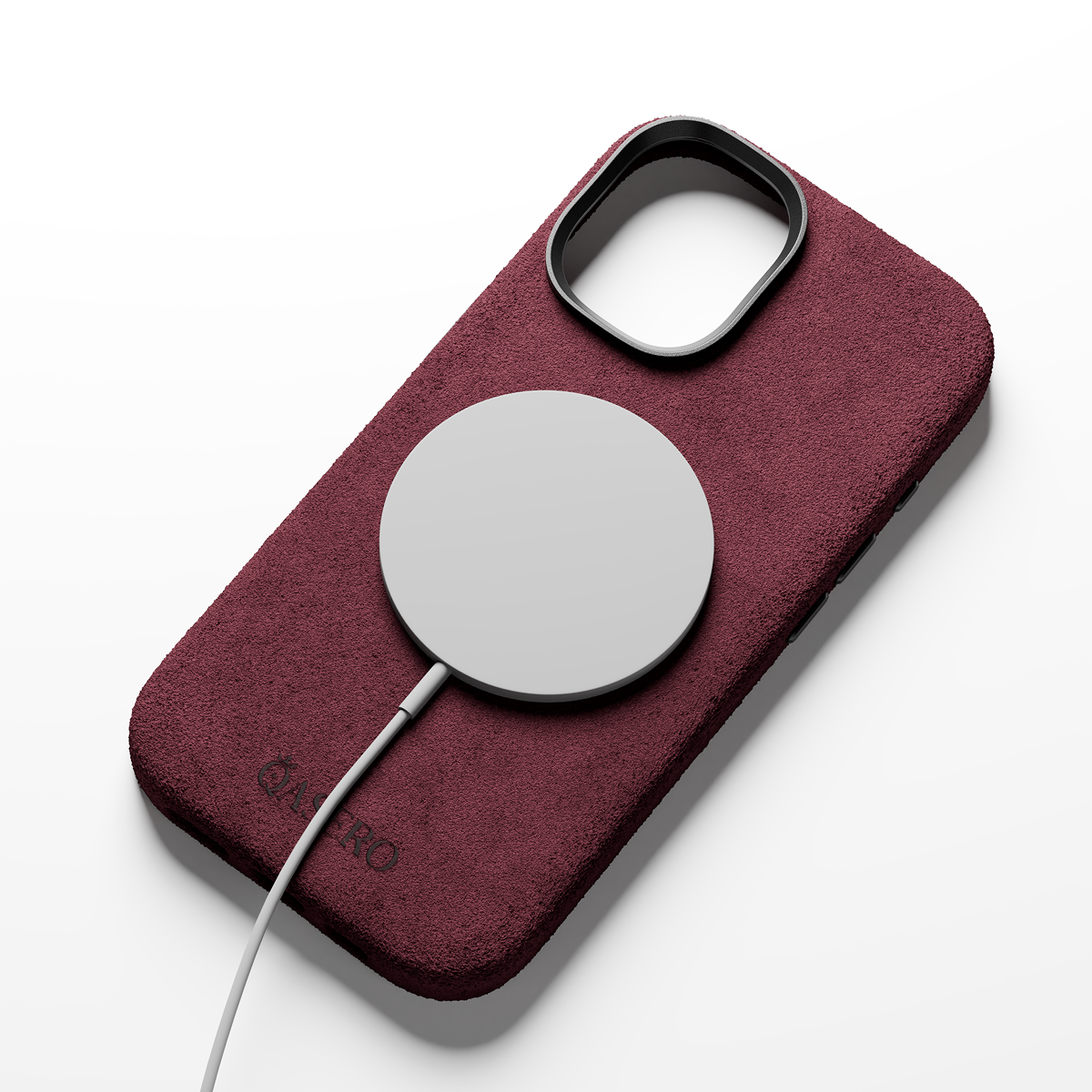 Alcantara Wine Red – iPhone 17 Case - Image 4