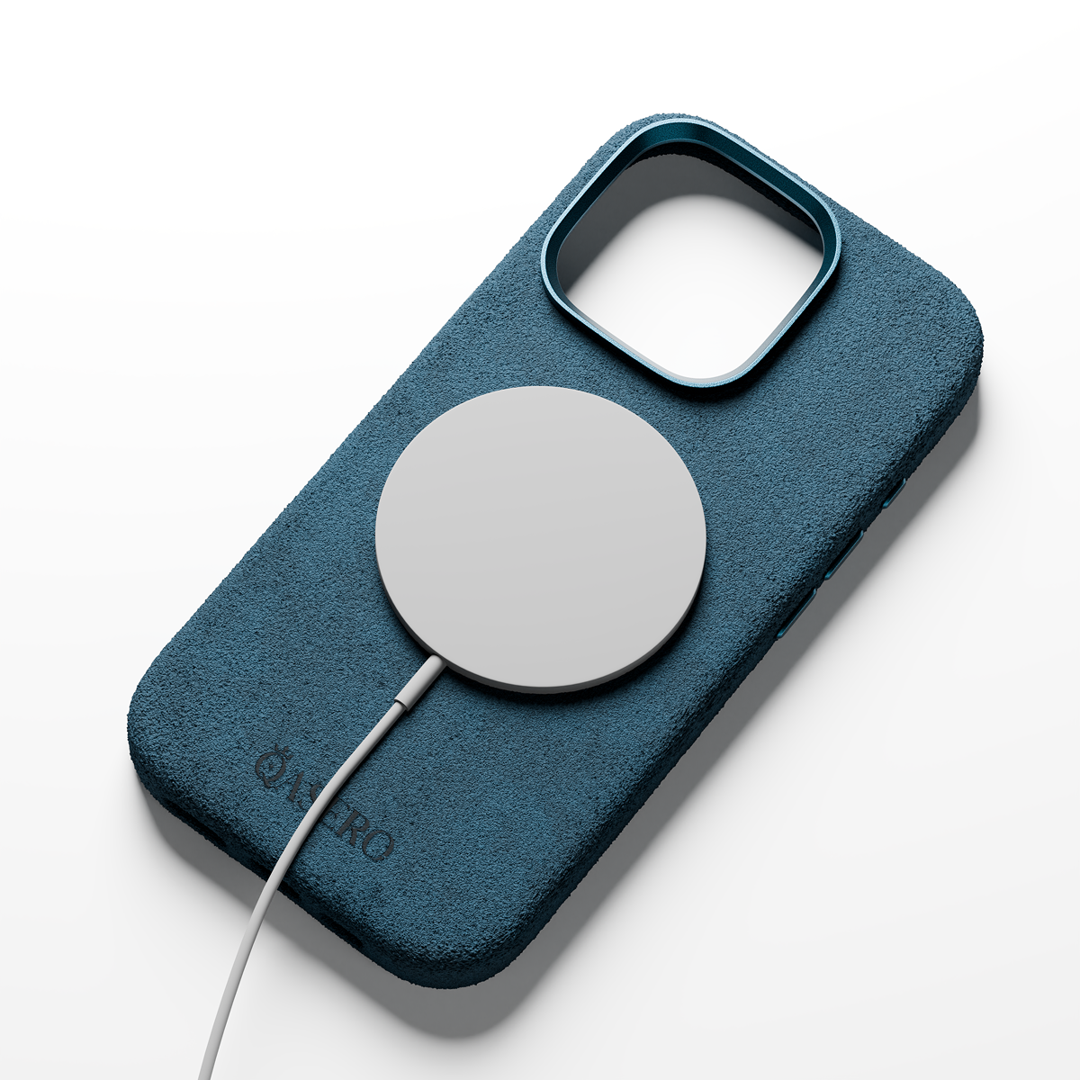 Alcantara Sea Blue – iPhone 16 Pro Max Case - Image 4