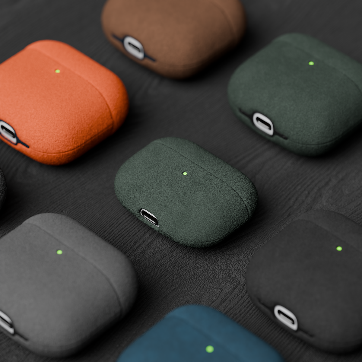 Alcantara Dark Green – AirPods Pro Case - Image 5