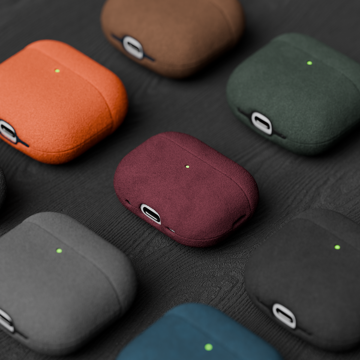 Alcantara Wine Red – AirPods pro 3 Case - Image 5