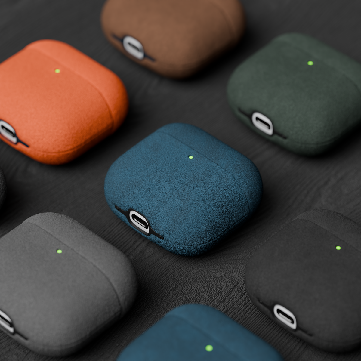 Alcantara Sea Blue – AirPods 4 Case - Image 5