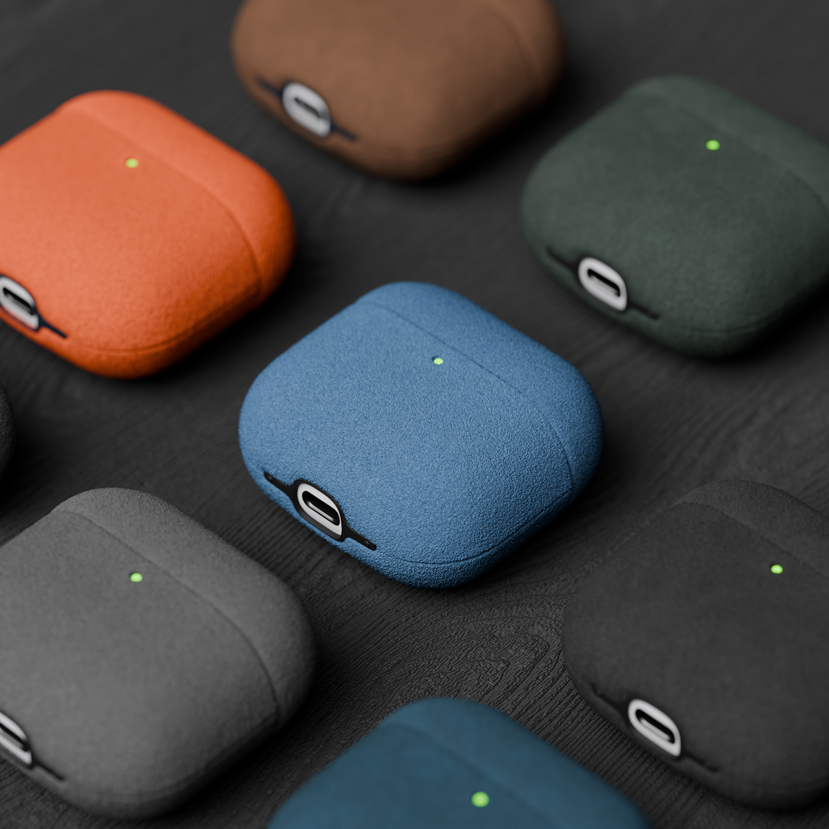 Alcantara Sierra Blue – AirPods 4 Case - Image 5