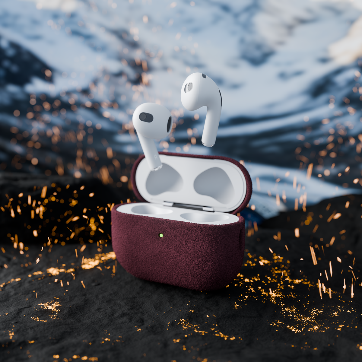 Alcantara Wine Red – AirPods pro 2 Case - Image 6