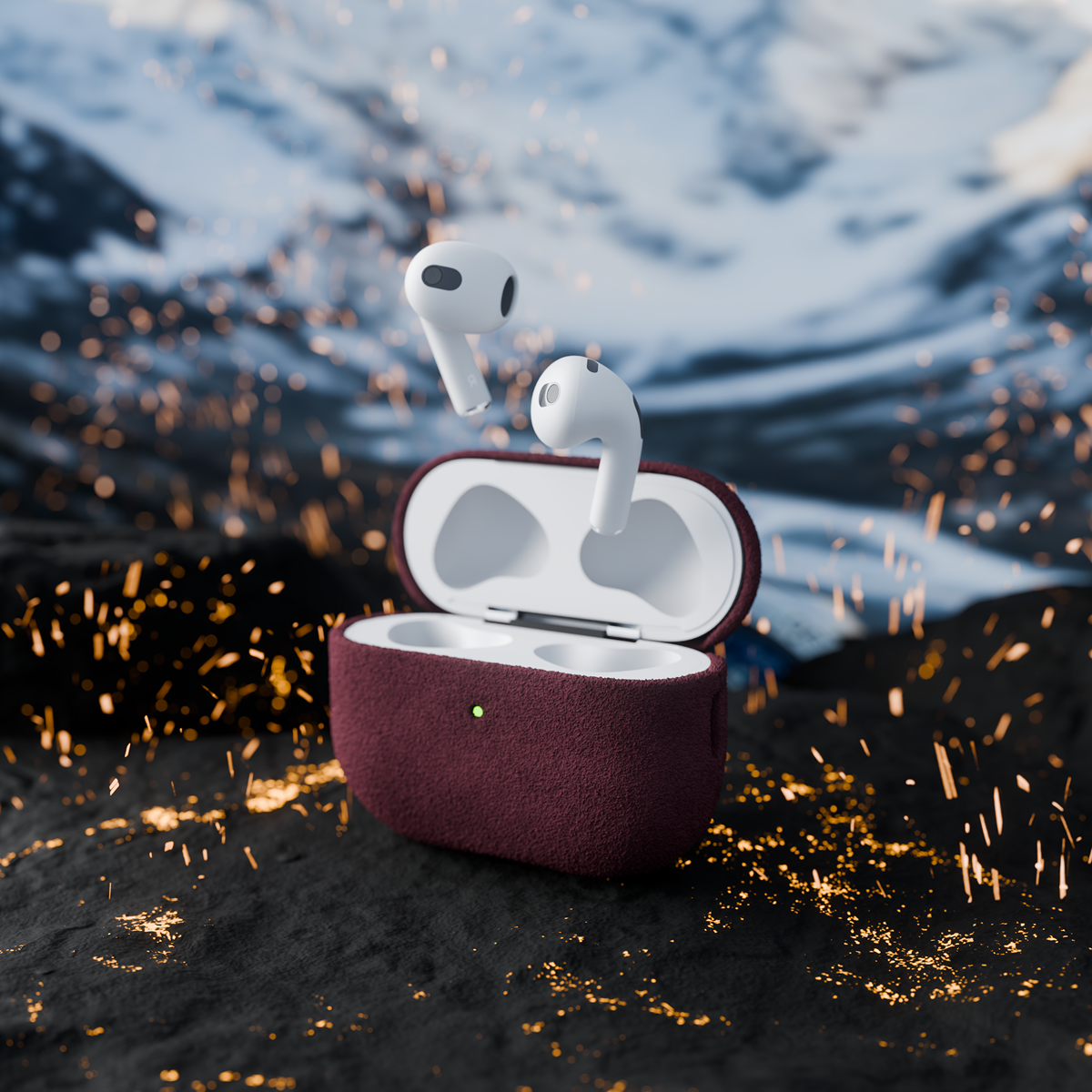 Alcantara Wine Red – AirPods pro 3 Case - Image 6
