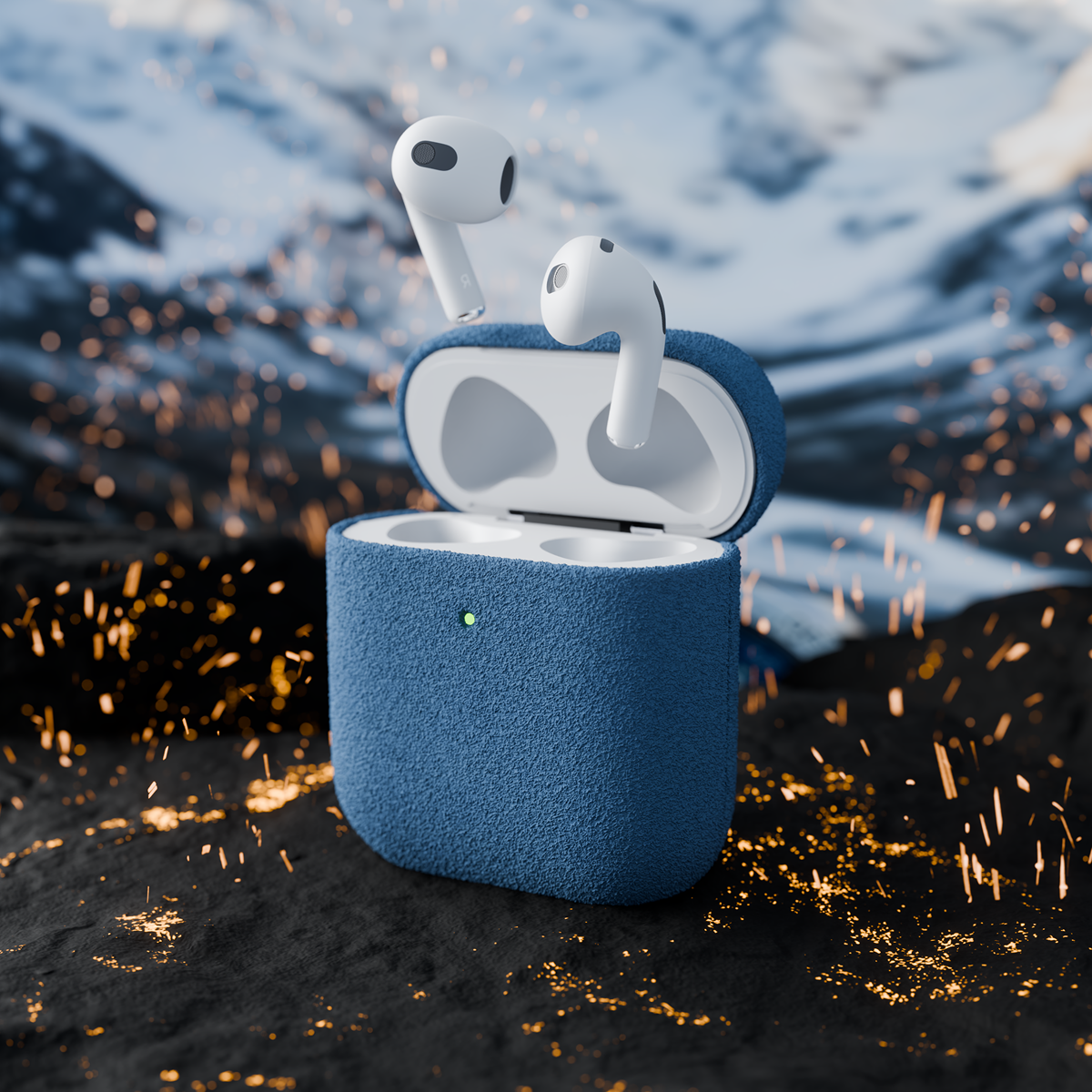Alcantara Sierra Blue – AirPods 1/2 Case - Image 6