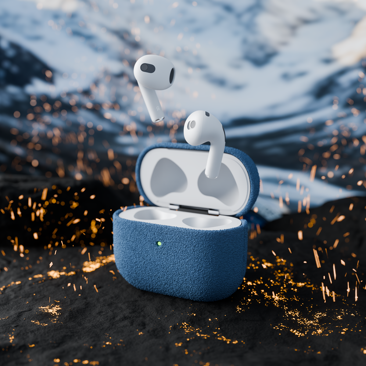 Alcantara Sierra Blue – AirPods 3 Case - Image 6