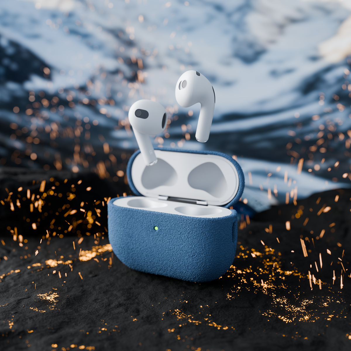Alcantara Sierra Blue – AirPods Pro 2 Case - Image 6
