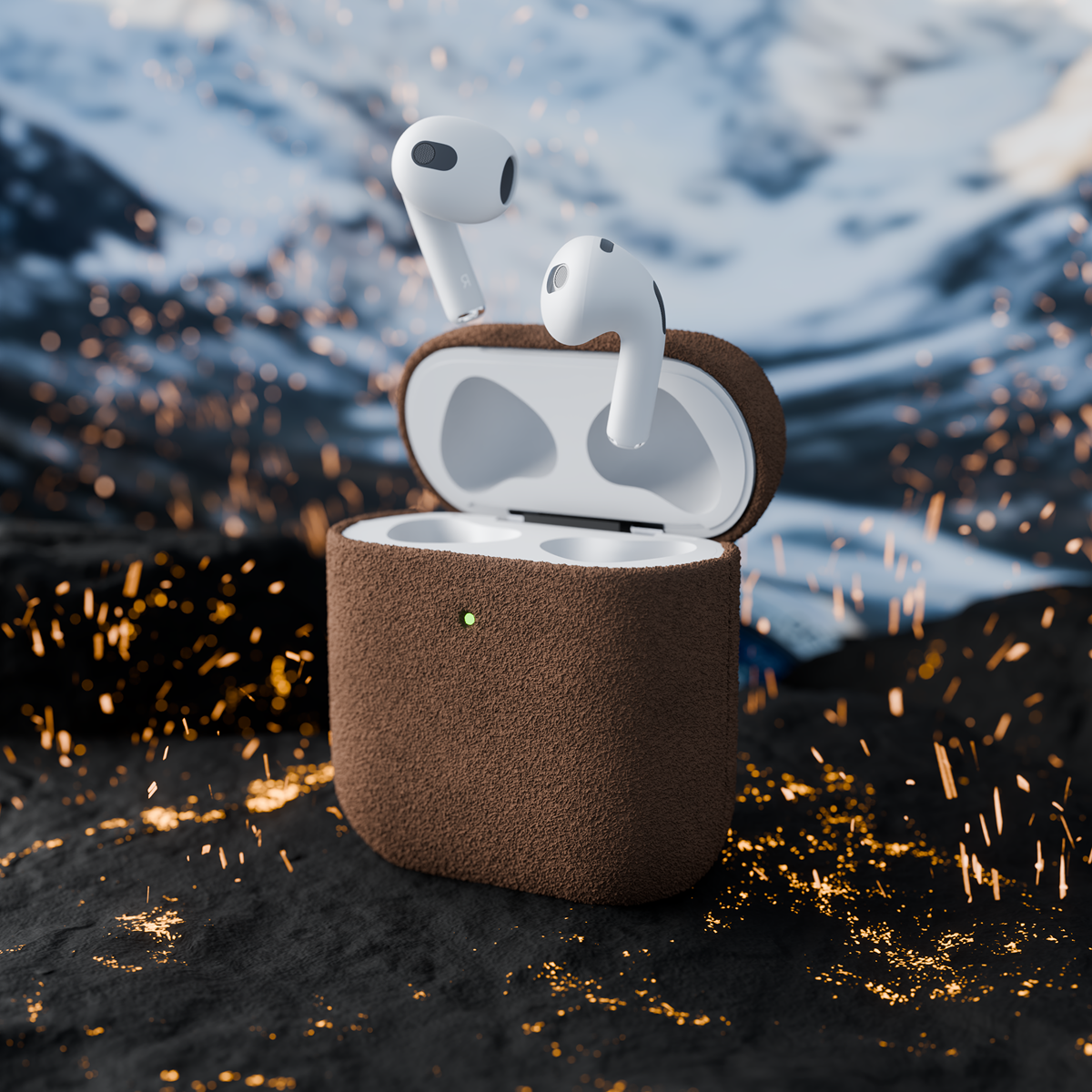 Alcantara Brown – AirPods 1/2 Case - Image 5