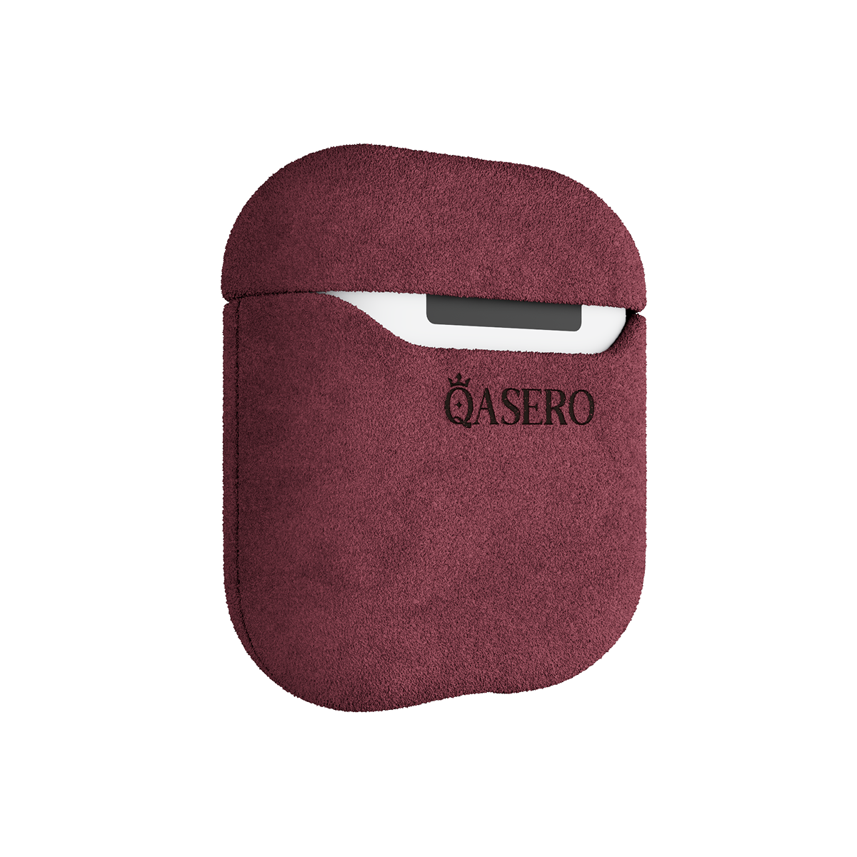 Alcantara Wine Red – AirPods 1/2 Case - Image 3
