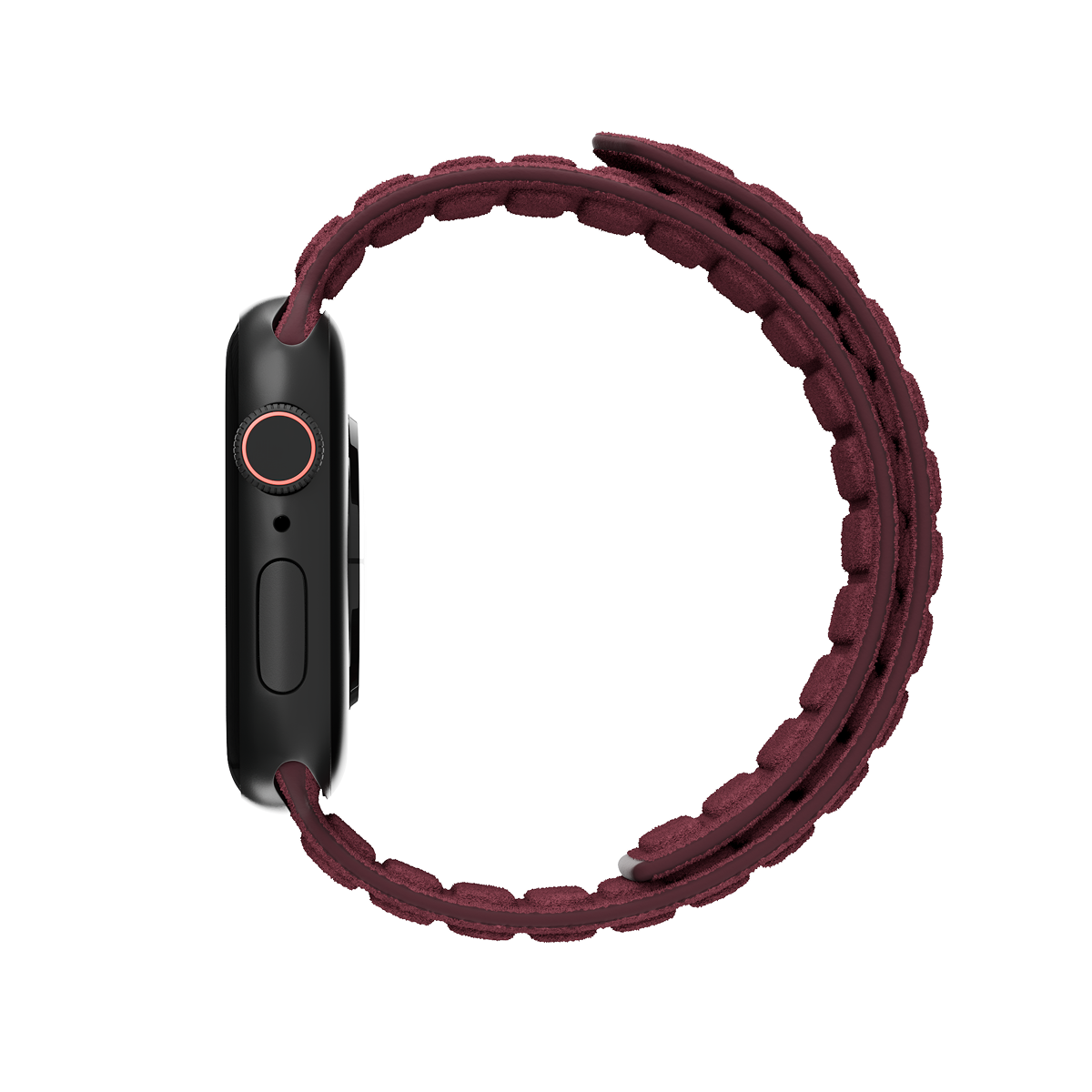 Alcantara Wine Red – Magnetic Watch Band - Image 3